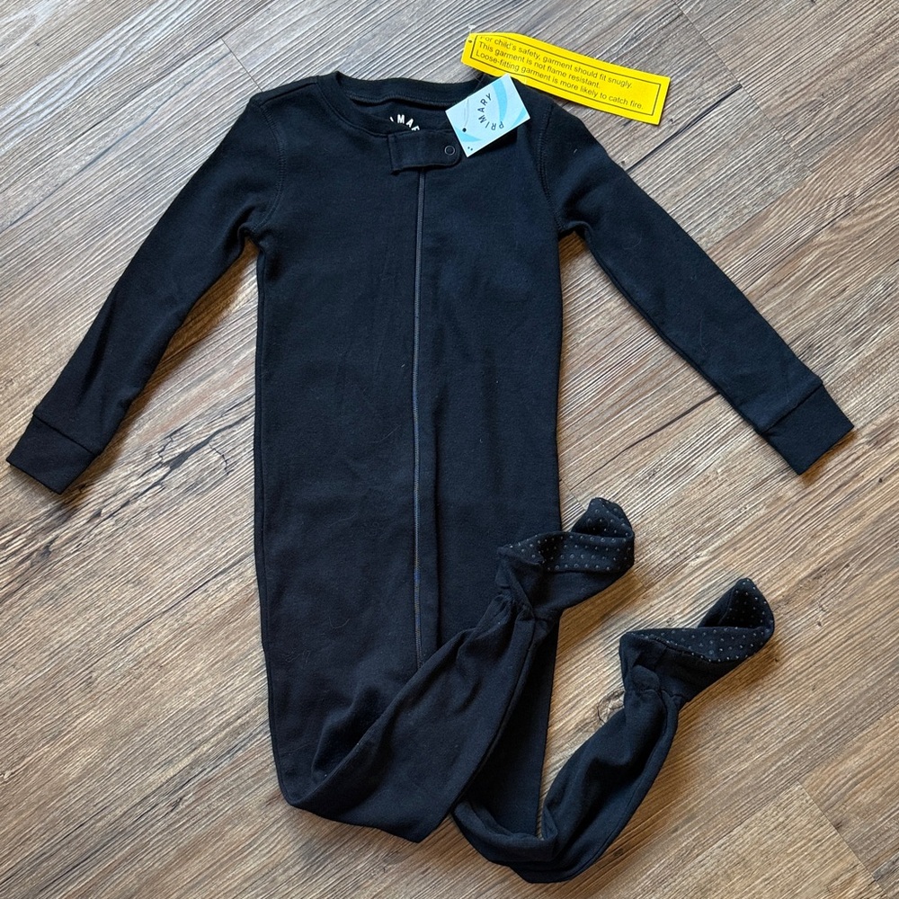 Primary Midnight Black Kids Footie